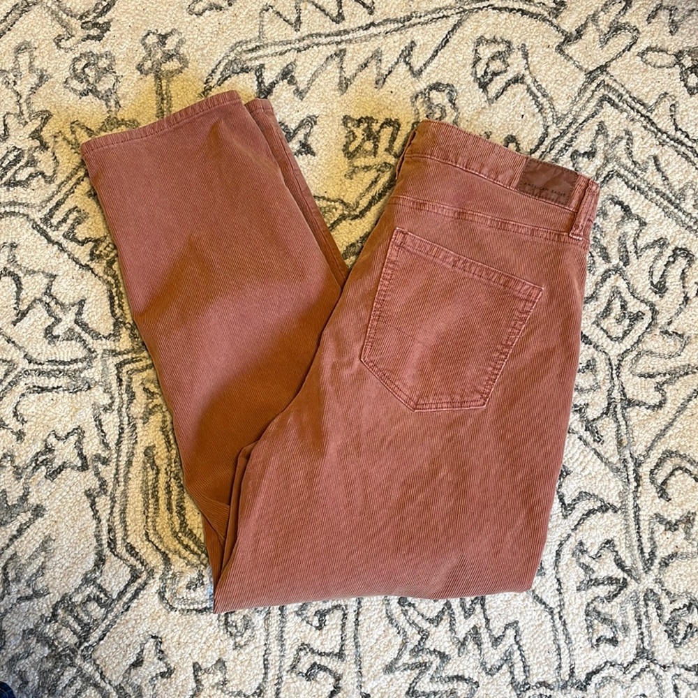 AE Jeans Pink Corduroy Mom Straight